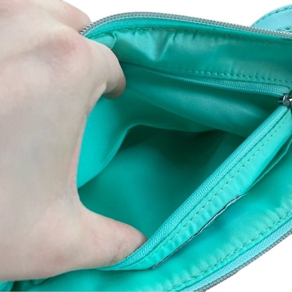 Kenneth Cole Window Pane Mini Crossbody Purse Robin White Girly Preppy Cute - Picture 11 of 12